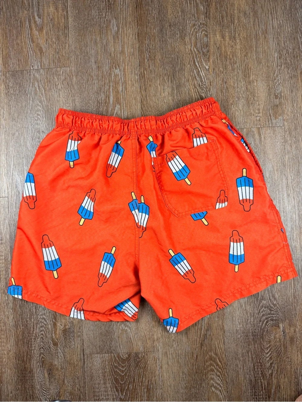 SALE Way to Celebrate Patriotic Popsicle Swim Trunks Red Mesh Lined | M (32-34)
